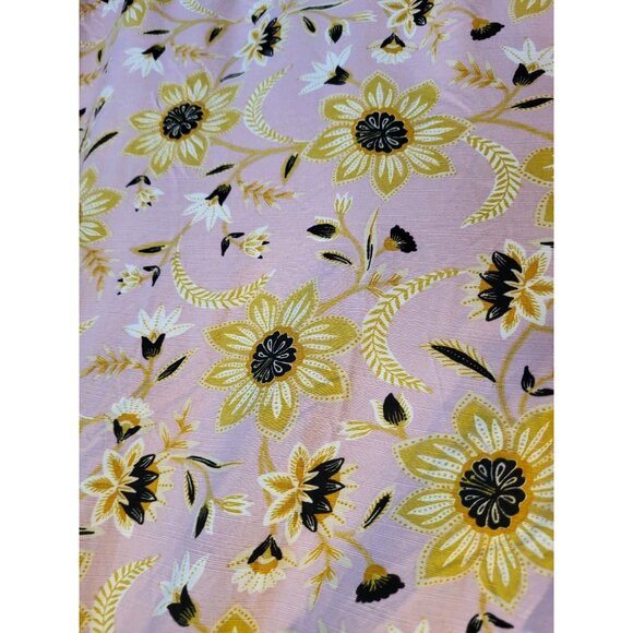 New Loft Beach Pink Yellow Floral Empire Waist Halter Maxi Dress Sz L Hippie - Picture 3 of 8